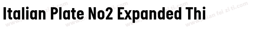 Italian Plate No2 Expanded Thin字体转换